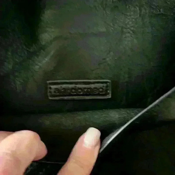 Adhorned Black Messenger Bag with Crossbody Strap. Vegan leather - Picture 3 of 12